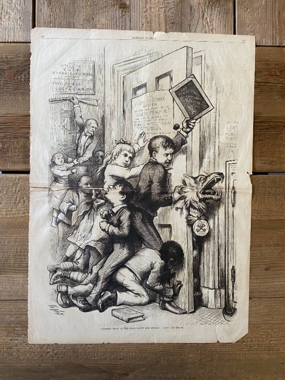 Thomas Nast, Harper's Weekly, Antique Print, Woodcut Engraving